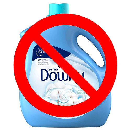 Drier sheets or fabric softener will coat your towels making them less absorbent