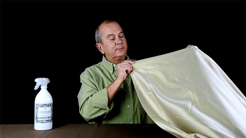 Tension & water will remove wrinkles from your bed sheets