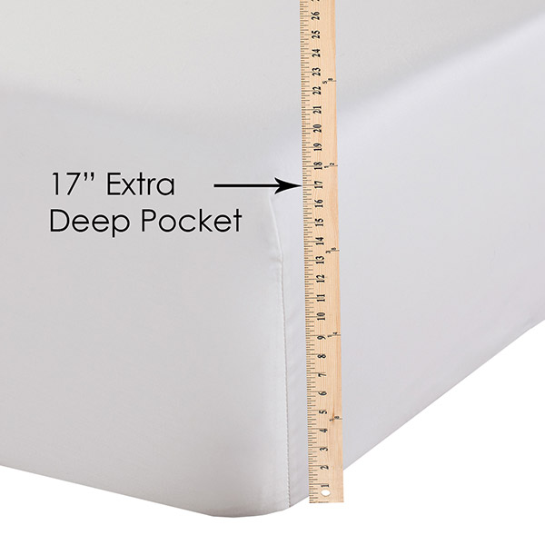 Deep pocket fitted sheet