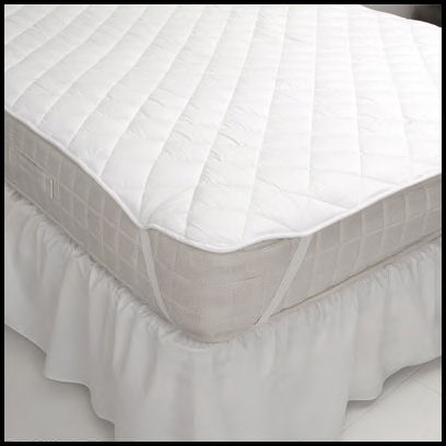 Mattress pad with straps