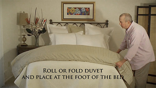 Making your bed with a coverlet