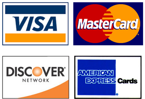 Image result for we accept all major credit cards